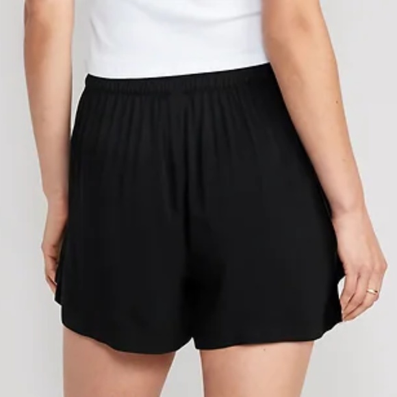 Old Navy Black High-Waisted Playa Soft-Spun Shorts Size Large, NWT! - Picture 3 of 6